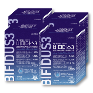 비피더스 유산균 3 모유유산균 프로바이오틱스, 4개, 60g