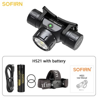 Sofirn HS21 SFT40 LED 2000lm 빨간색 전조등 18650 USB C 충전식 손전등 적외선 센서가 장착된 강력한 헤, 01 with 18650 battery, with 18650 battery, 1개
