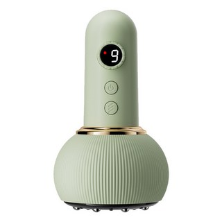 電動經絡刷腹部肚子疏通紅外全身按摩usb電加熱腿部刮痧儀, 1個, 刮痧拔罐器綠色+無精油【英文包裝】