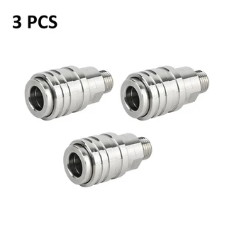 BEAR FORCE 압력 와셔 어댑터 스프레이 건용 스테인레스 스틸 1/4" 자동 잠금 QD 커플러, 03 3 pcs