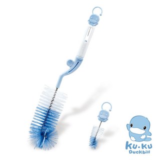 KUKU 酷咕鴨 酷酷造型奶瓶刷 (含奶嘴刷) 旋轉奶瓶刷, 1個