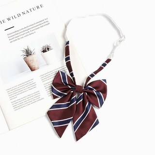 領帶 領結 紅色條紋格子懶人免打日系學院風jk領帶女畢業照學士服領結蝴蝶結