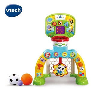 Vtech 3合1健身運動場 踢球玩具 籃球 音樂, Multi-color, 1盒