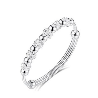 B624．綻梅轉運珠手鐲 手環 手鍊 手飾 韓版銀飾 抗過敏防過敏首飾飾品配件 精緻質感送禮自用 情人節情侶告白