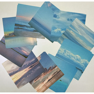 툴바이트 대용량 하늘과 바다 사진 색종이, 70장 단면