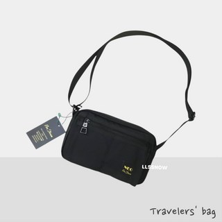 NEO STREAM 厚磅尼龍休閒側背包 防潑水斜背包 2尺寸可選, 小款-黑色（1030+30）