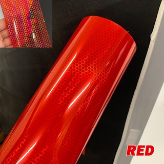 자동차 오토바이 비닐 호일 레이저 벌집 헤드 라이트 미등 색조 필름 색상 변경 스티커 스타일링 수정, 빨간, 0.3x0.5M, 1개