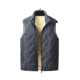 춘게엘 (M~5XL) 빅사이즈 남녀공용 가을 겨울 기모 조끼 커플 패딩 자켓 R222