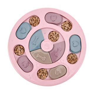 도담펫 원형 지능 개발 노즈워크 퍼즐 강아지 장난감, 핑크, 1개