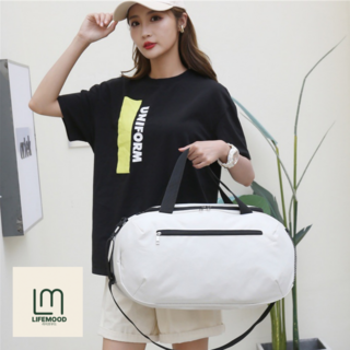 라이프무드 헬스가방 운동가방 더플백 보스턴백 짐백, 화이트, 1개