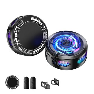 스마트폰 태블릿 쿨러 세트 5세대 펠티어 발열 쿨러 반도체 냉각 맥세이프 클립형 3단계 저소음 마그네틱 폰쿹러, 블랙, 1개