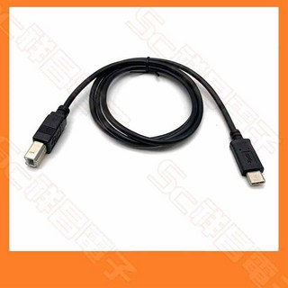 祥昌電子 Type-C 轉 USB2.0 Type-B 公對公 列印線 1M, 1個