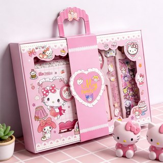 Colvani 캑리터 다이어리 꾸미기 다꾸 문구 입학선물 쿠로미 마미멜로디 시나모롤, 핑크A, 1개