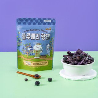 리앤폴 블루베리황태 강아지 황태 간식 무염 수제 100% 천연재료, 15g, 1개, 블루베리 함유 황태와 동결건조 블루베리 칩