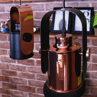 [ 조명나라 ] 콤팩트 (블랙갓 코퍼갓) 코퍼포인트 유니크 조형적 구리 블랙 코퍼 펜던트, 코퍼갓+LED 전구 (노란빛)*1