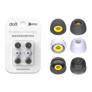 [디오핏 갤럭시 버즈2 프로 이어팁 메모리폼팁/ 실리콘폼팁/ 다중플랜지 이어팁 이미지]