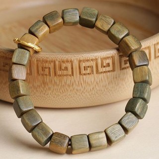 미룬토 향기나는 행운 재물운 네모난 변색 단목 목팔찌