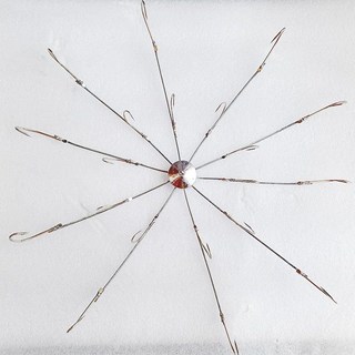 越南鈎 十爪鈎 雙層鈎 可視專用魚鉤 30釐米大號盤鈎 錨草鯽鈎 海釣錨鈎 多爪钩 倒鉤 蜈蚣鉤 無倒鉤魚鉤, 60公分雙層十爪錨鉤約130克, 1個