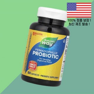 네이처스 웨이 프리마도필루스 프로바이오틱스 유산균 12세 이상 50억 CFU 180캡슐 Nature's Way Primadophilus Probiotic Ages 12 5 Bi
