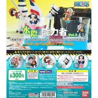 有間電玩 海賊王 杯緣 公仔 魯夫 羅賓 路基 雷神 艾涅爾 克洛克達爾 水邊 水際的能力者 3, 1個, (挑款) 雷神 艾涅爾