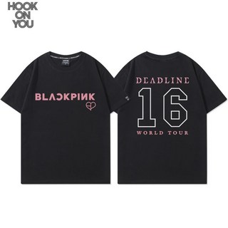BLACKPINK 巡演 周邊 T恤 彩英 Lisa 智秀 Jennie 短袖上衣, 1個, 黑色2XL
