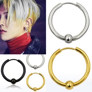 韓勢力 耳環【3色小圓珠款】圓環圓球 韓國明星同款 鈦鋼空心圓珠 抗過敏耳圈 時尚百搭，展現個人魅力