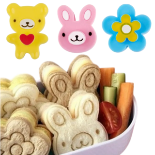 샌드위치틀 식빵틀 곰돌이식빵틀 빵틀 샌드위치식빵틀 미니 모양 틀 3개세트, 1개
