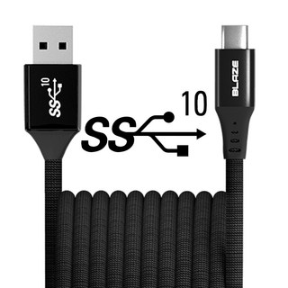 블레이즈 C타입 마그네틱 케이블 A to C 10Gbps 고속충전 안드로이드 오토, 1개, 블랙, 2m