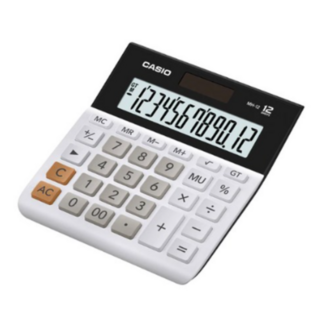 카시오 MH-12 미니탁상형 계산기, WHITE (화이트), 5개