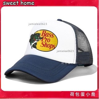 Bass Pro Shops印花棒球帽男女通用鴨舌帽防曬透氣網眼卡車帽
