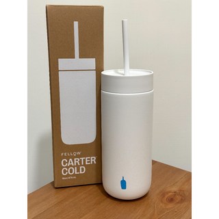 藍瓶咖啡 期間限定 吸管冰霸杯 隨行杯 MiiR/Fellow聯名 (12oz/16oz), 1個, Fellow 吸管冰霸杯16oz - 白