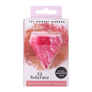 RubyFace 鑽石美妝蛋 乾濕兩用 適合粉狀彩妝, 1個, 鑽石美妝蛋-桃紅色