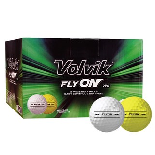 볼빅 플라이온 골프공 2피스 V163402WWWW 화이트 27p + 옐로우 18p 세트, 화이트 + 옐로우, 45개입, 1세트