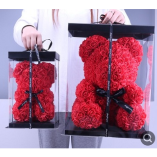 [레터링+선물케이스+LED조명 세트] 로즈베어 장미곰 장미곰돌이 이벤트꽃장미꽃인형 프로포즈 발렌타인데이 화이트데이 특별한날 결혼 입학식 졸업식 기념일 크리스마스 선물_쯔야코드, 하트베어-레드+화이트[러브레터링+선물케이스+LED조명], 1개