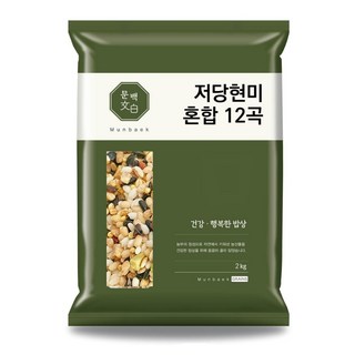 문백 저당지수 저당현미 12곡 혼합잡곡 2kg, 1개