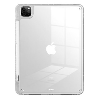 아이패드프로 5 6세대 12.9인치 애플펜슬 수납 투명 실리콘 PC 하이브리드 케이스 IO-28