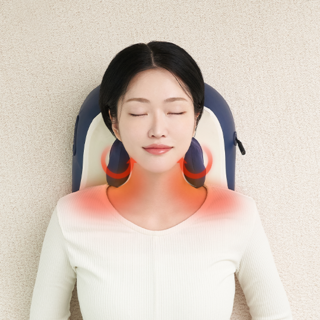 [슬룸 정품] 슬룸 넥숄더 프로 초강력 목 어깨 마사지기 무선 온열 베개형 안마기, 1개