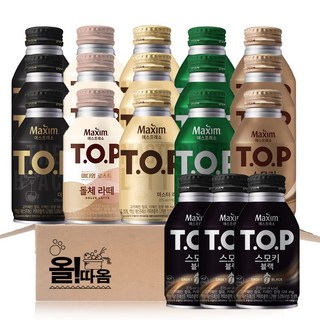 티오피 TOP 커피음료 275ml 6종 기획세트(스위트아메3+더블랙3+돌체라떼3+스모키라떼3+스모키블랙3+마스터라떼3), 18개