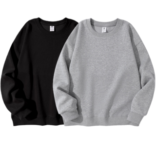 1+1 남자 면 오버핏 빅사이즈 맨투맨 긴팔티 남여공용 2장 세트