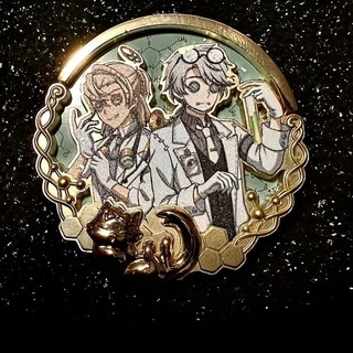 第五人格限定金屬徽章禮盒 真理之下系列, 1個, 五週年雙人金屬徽章