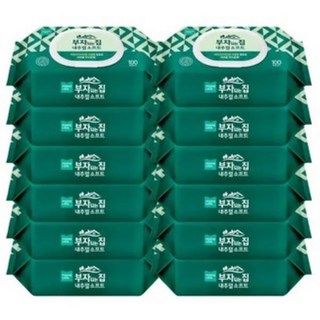 [모나리자] 부자되는집 내츄럴 소프트 물티슈 캡형, 100매, 12개