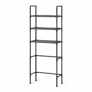 馬桶置物架 多層收納 浴室空間利用, 黑色, 1個