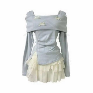 全店折扣 絕絕子新款女裝春夏季俏皮套裝一字肩上衣杏色半身短裙兩件套裝裙