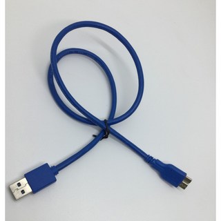 USB 3.0 Micro B硬碟外接盒傳輸線，60cm編織網高速傳輸線，適用於外接盒, 1個