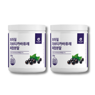 뉴트로웨이 자보티카바퓨레 +블루베리 링곤베리 혼합분말, 120g, 2개