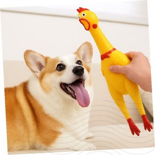 반려견 삑삑이 닭 장난감 소음 고무 인형 스트레스 해소 놀이용품