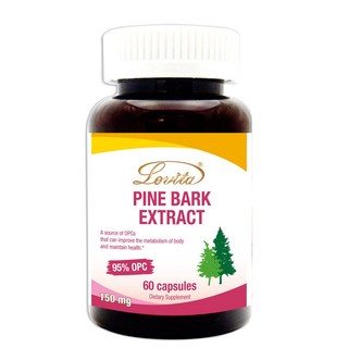 Lovita愛維他 高單位松樹皮萃取膠囊150mg，促進新陳代謝，維持健康機能, 1個, 60顆