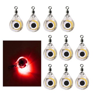 JK 피쉬 아이 수중 집어등 눈알 LED 10개입 갑오징어 호래기 갈치 문어 낚시 쭈꾸미 볼락, 1세트, red, NL059. 피쉬 아이 레드