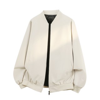 純色棒球服外套男款 春秋拉鏈開衫長袖防風運動夾克