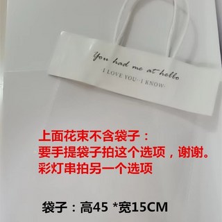 單支康乃馨仿真玫瑰香皂花束 創意禮品 情人節教師節, 康乃馨玫瑰手提袋,花束高度27cm左右, 1個